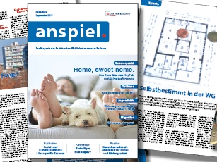 Eine Ausgabe des Magazins anspiel liegt auf einem Tisch.