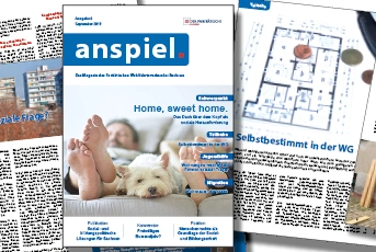 Eine Ausgabe des Magazins anspiel liegt auf einem Tisch.